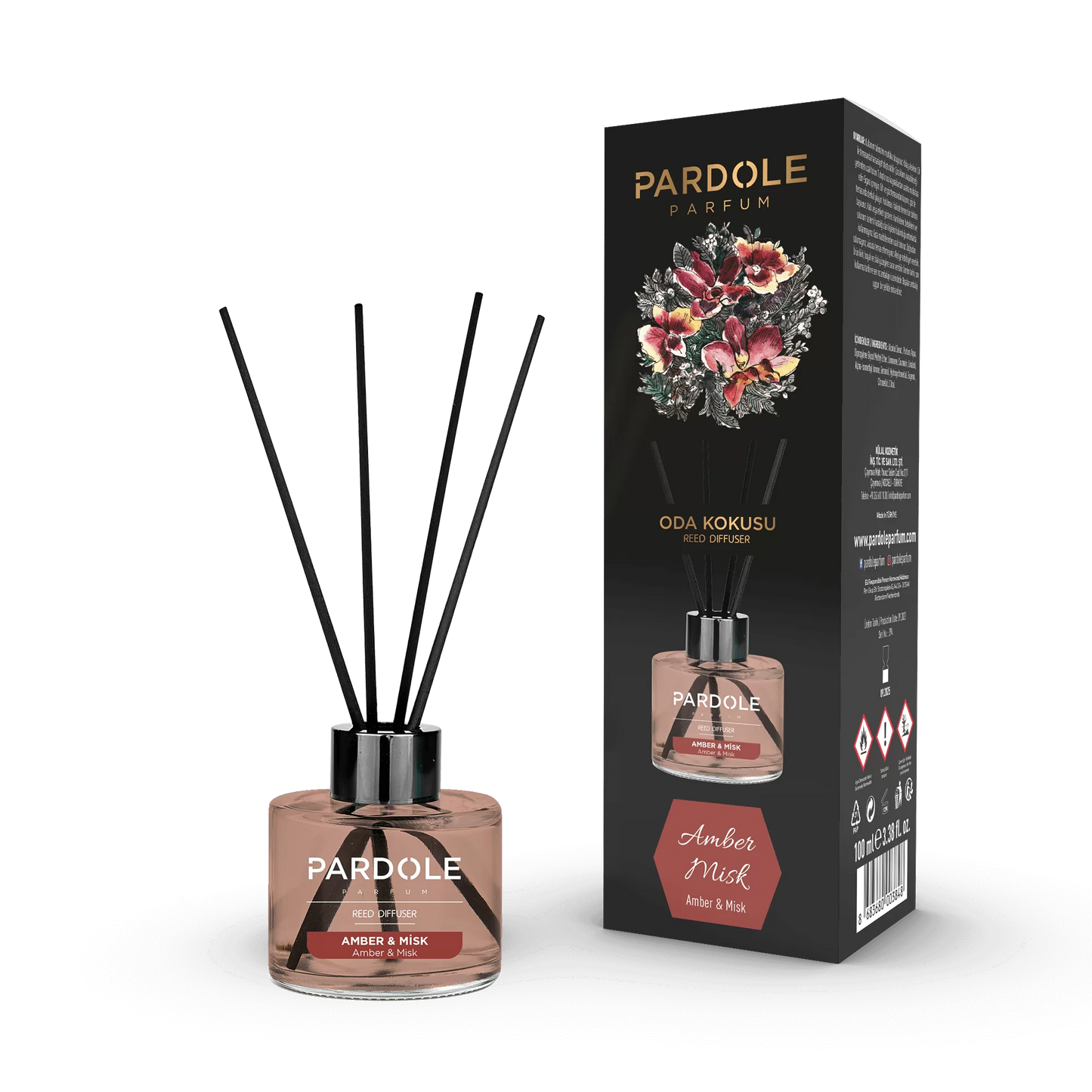 Geurstokjes Amber & Misk 100 ml