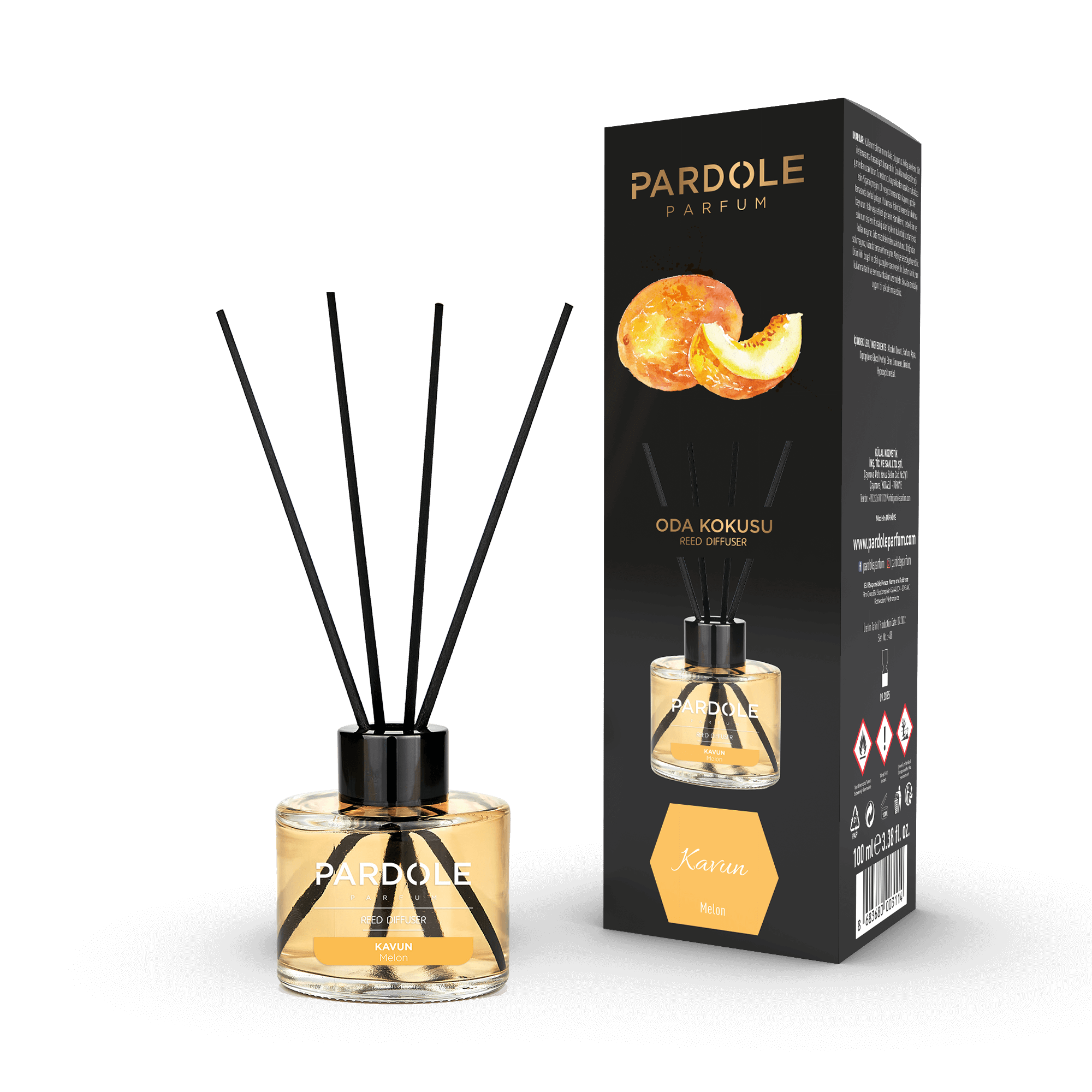 Geurstokjes Melon 100ML - Pardole Parfum