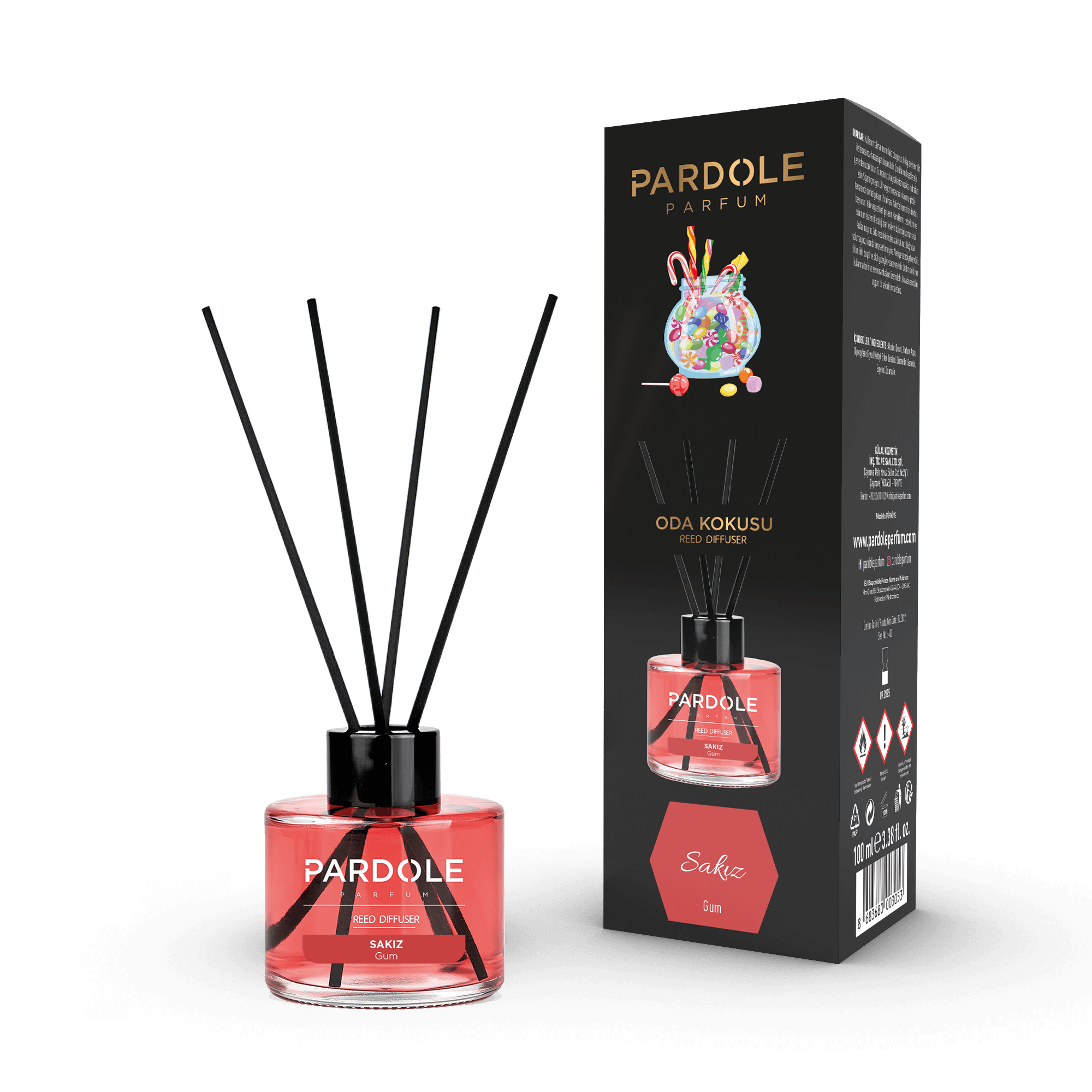 Geurstokjes Gum 100ML - Pardole Parfum