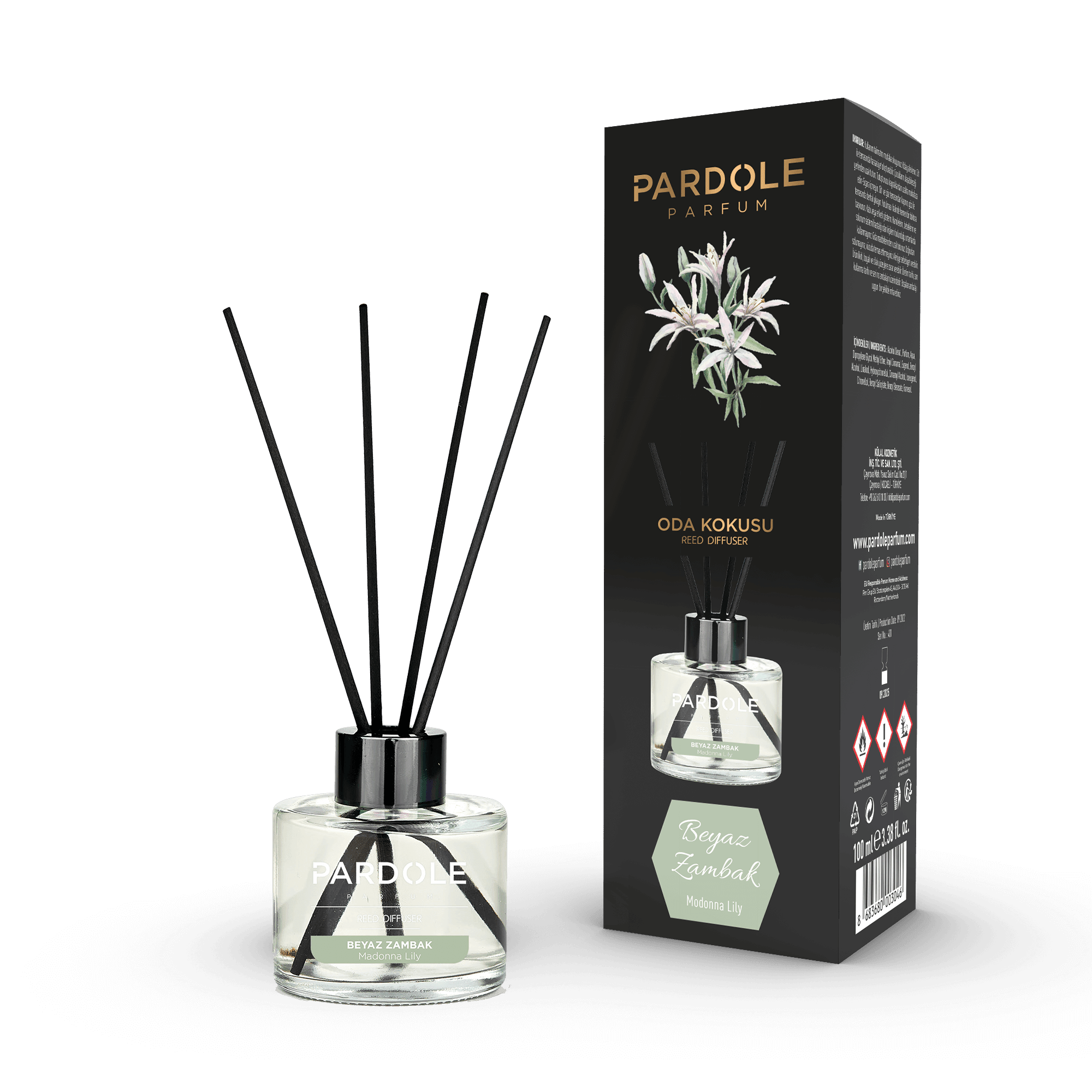 Geurstokjes White Lily 100ML - Pardole Parfum